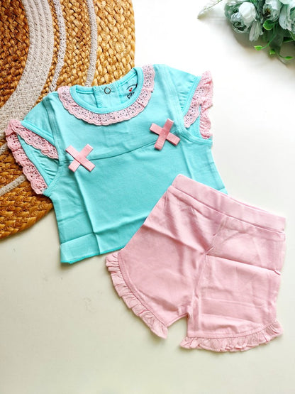 Co ords  - Mint Green and Pink