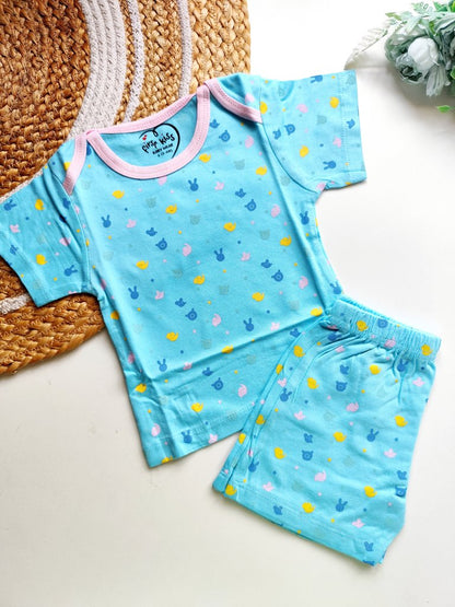 Co ords  - Sky Blue Pastel Animal Print