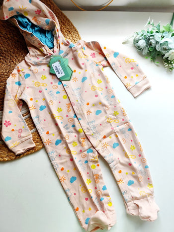 Jumpsuits - Peach Doodle Print