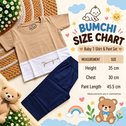 Co ords - Beige and Navy Colorblock