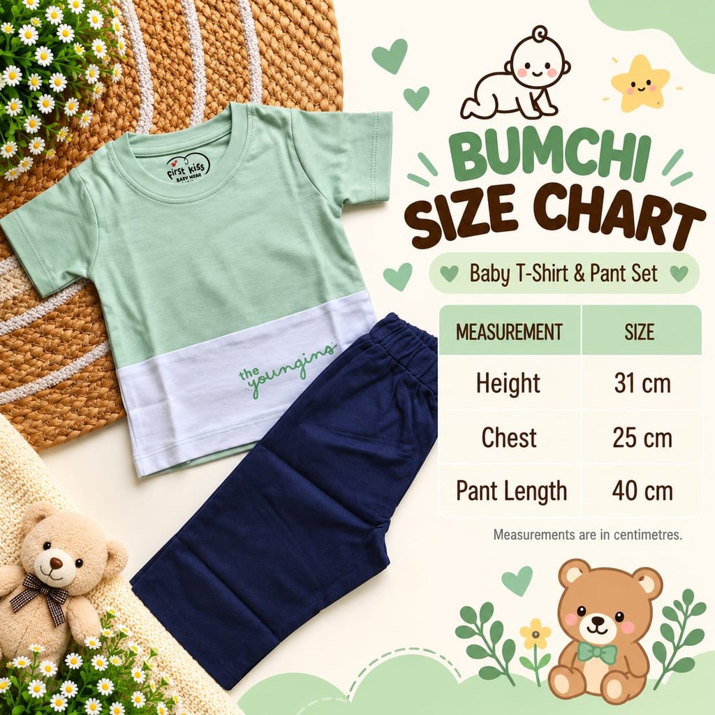 Co ords - Mint Green and Navy Blue Colorblock