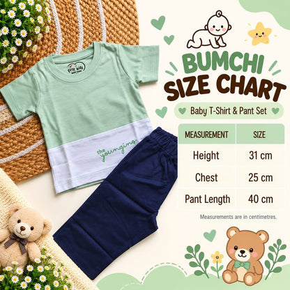 Co ords - Mint Green and Navy Blue Colorblock