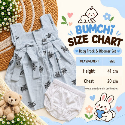 Muslin Frocks - Light Blue Floral