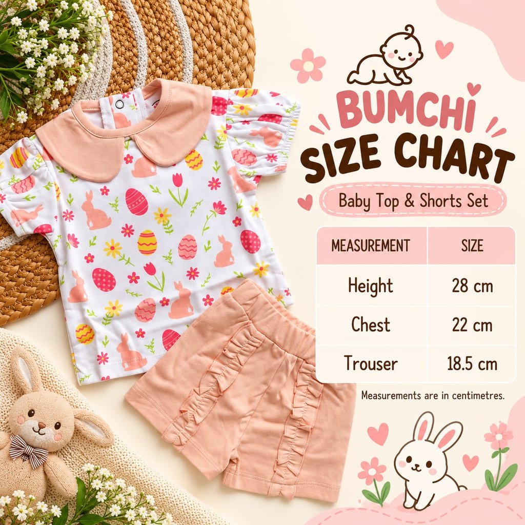 Co ords  - Pastel Peach Easter Bunny Print