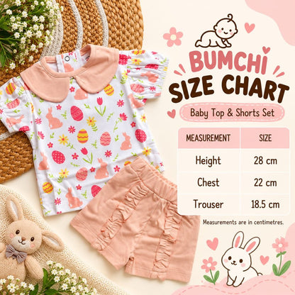 Co ords  - Pastel Peach Easter Bunny Print