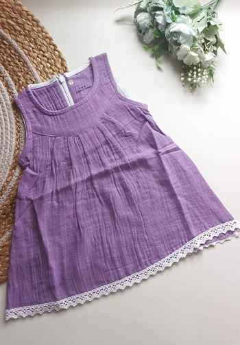 Muslin Zip Frocks - Lavender