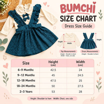 Fancy Frocks- Teal Blue and Cream