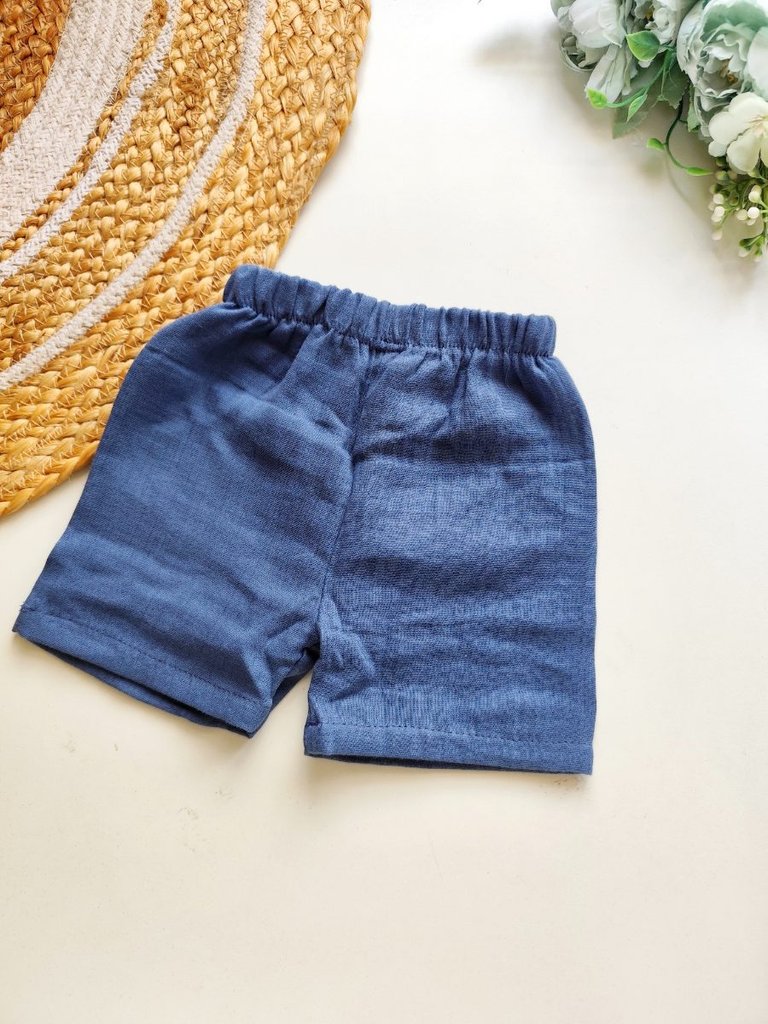 Muslin Trousers- Denim Blue