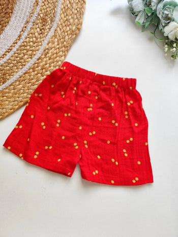 Muslin Trousers- Red Cherry