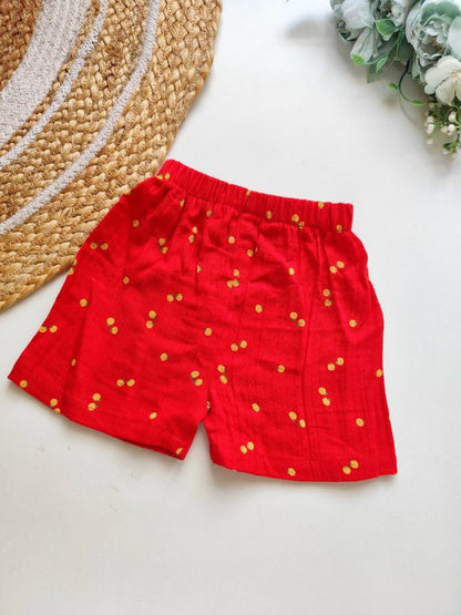 Muslin Trousers- Red Cherry