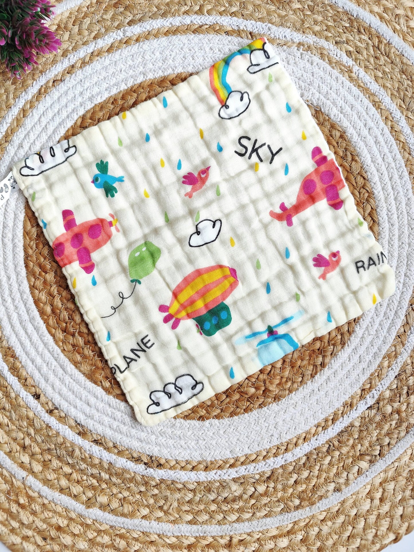 Muslin Colored Wipes - Crinkled 6 Layered - Yellow 1 image