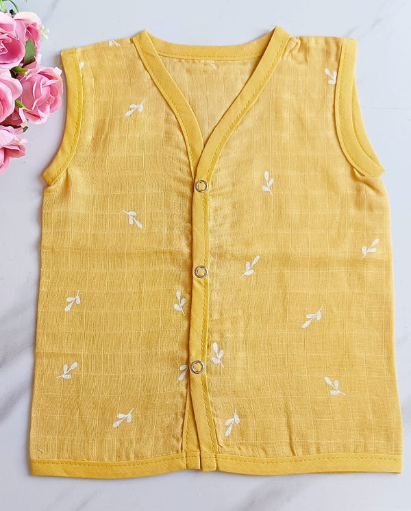 Colored Muslin Jablas - Yellow Floral