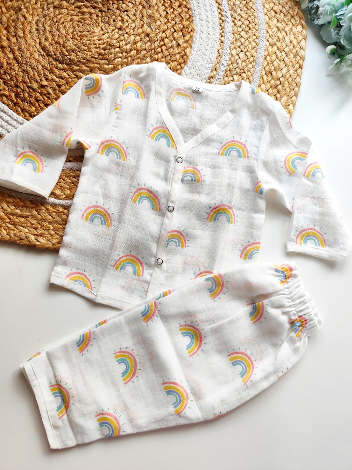 Muslin Night Suits - Pastel Rainbow