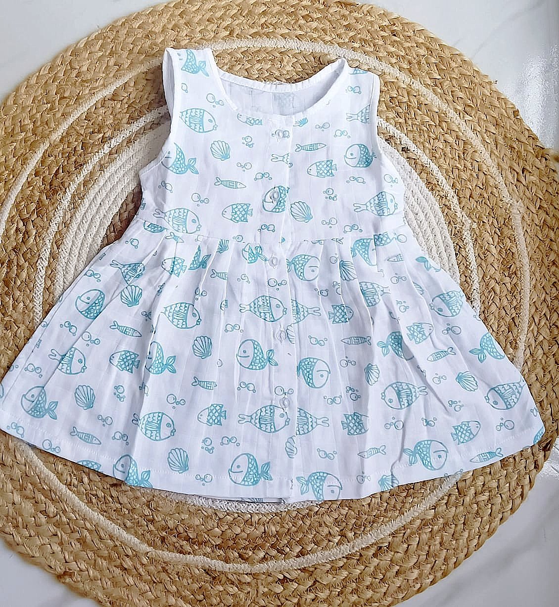 Muslin Button Frocks image 1