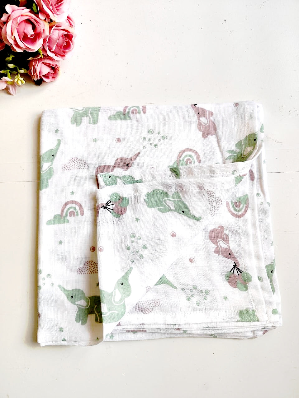 Muslin Swaddle - Elephant Print image 0