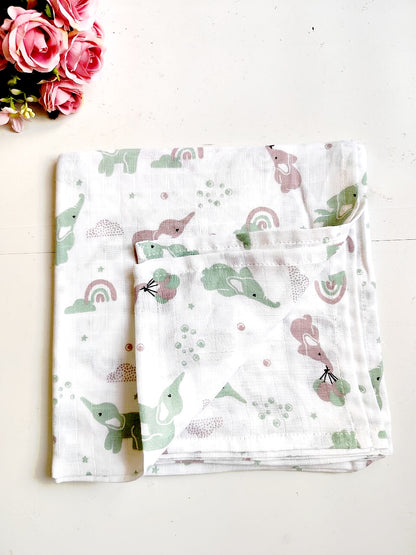 Muslin Swaddle - Elephant Print image 0