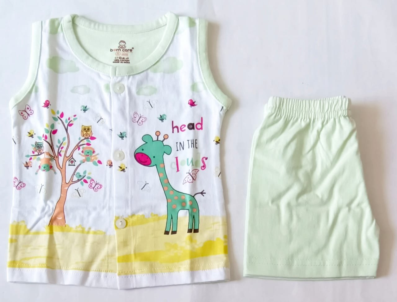 Cotton Jabla with Trouser Set - Giraffe Print image 3