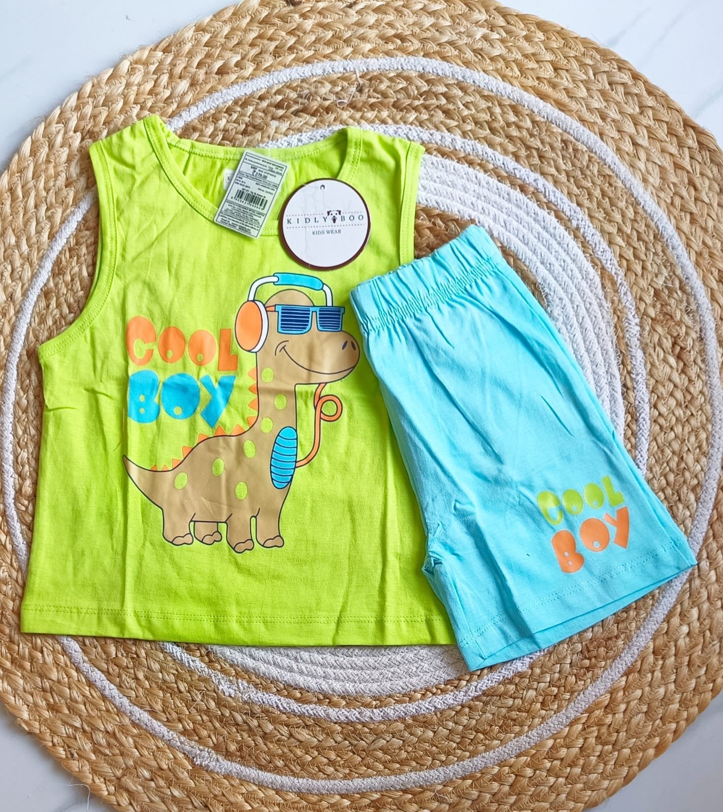 Boys Cool Boy Dino Print Top & Bottom Set image 0