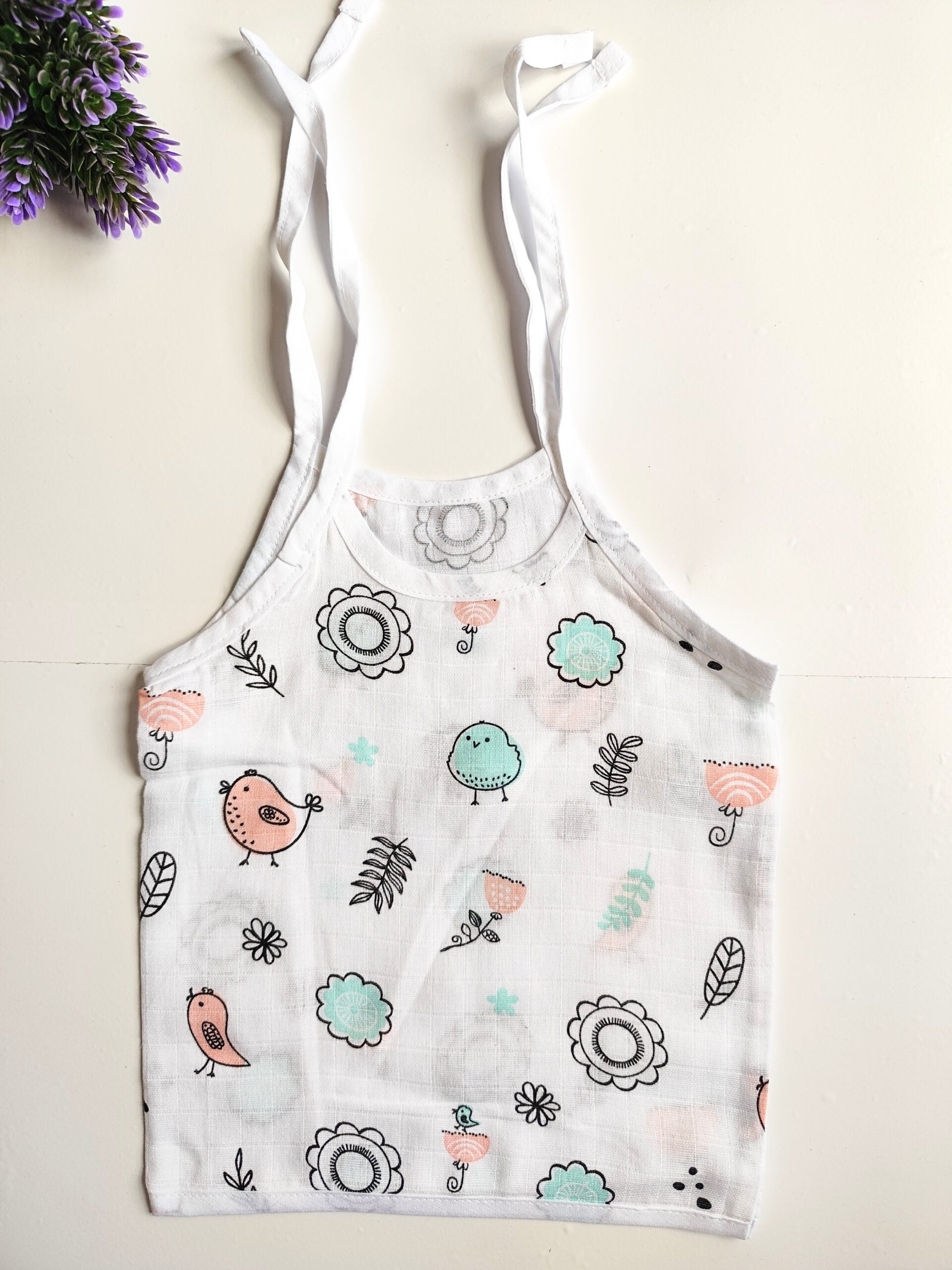 Muslin Knot Jablas (3 - 6 Months) - Bird Print image