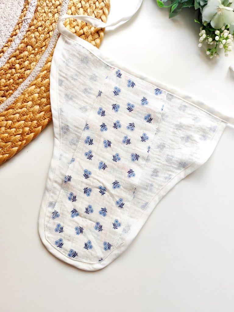 Muslin 3 Layered Nappies - Blue Floral Print