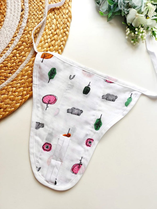 Muslin 3 Layered Nappies - Whimsical Nature Print