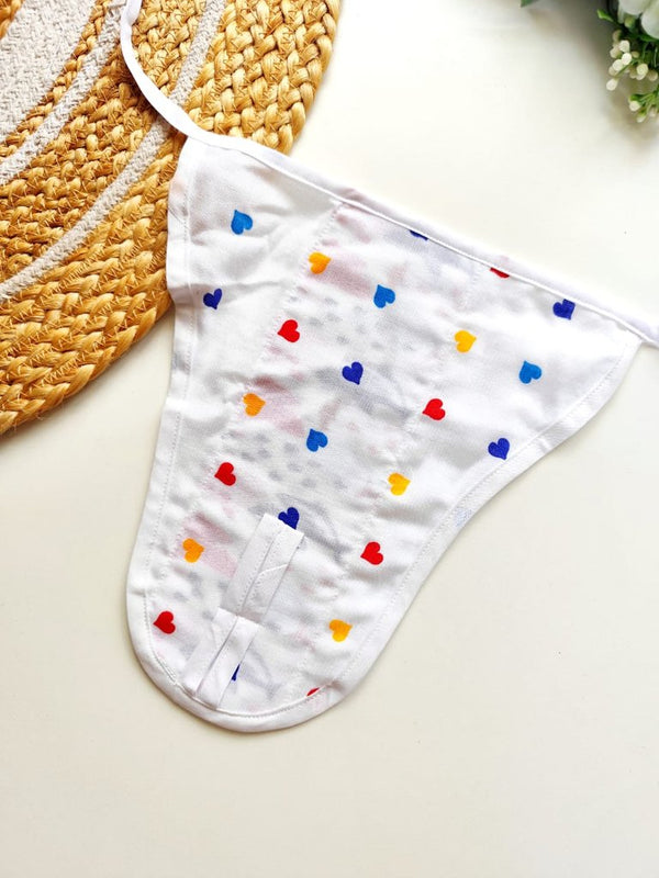 Muslin 3 Layered Nappies - Multicolored Hearts