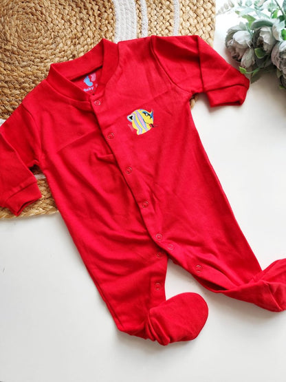 Jumpsuit - Red Fish Print