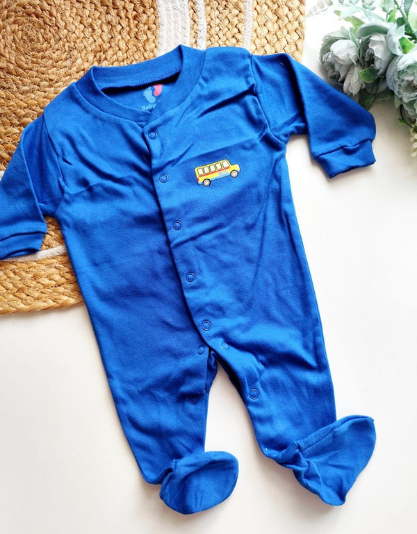 Jumpsuit - Blue Bus Print