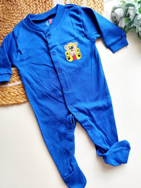 Jumpsuit - Royal Blue Bear Print
