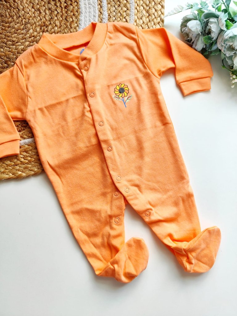 Jumpsuit - Orange Sunflower Print