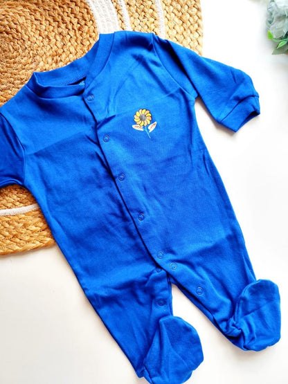 Jumpsuit - Blue Sunflower Print