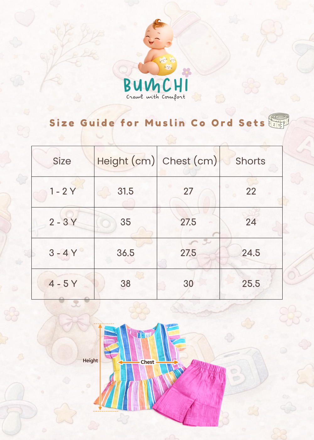 Muslin Girls Top & Bottom Set - Blue