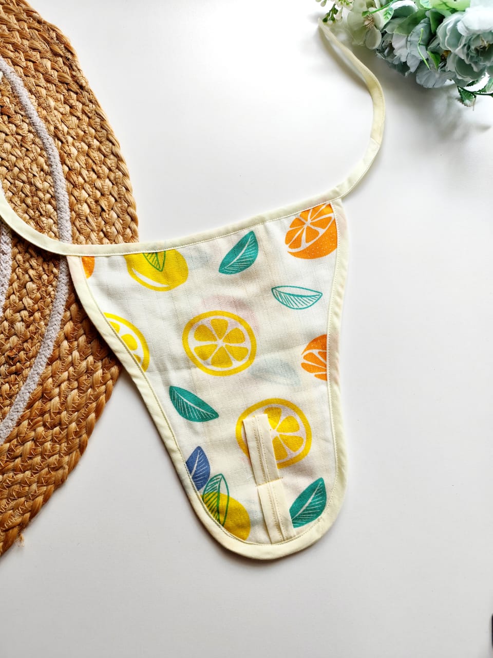 Coloured Muslin 5 layered Nappy - Zesty Citrus