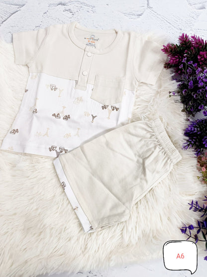 T Shirt with Trouser Set - Boat Print image 0