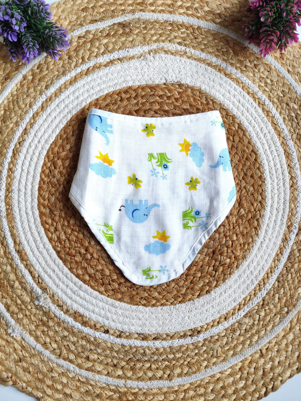 Pack of 2 Muslin Bibs - 3 Layered (Random Prints) image 0