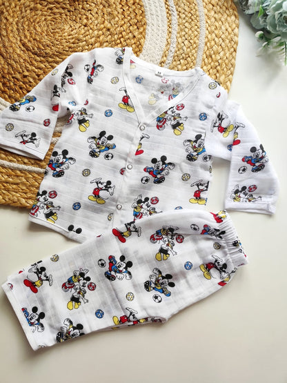Muslin Night Suits - Mickey Sports