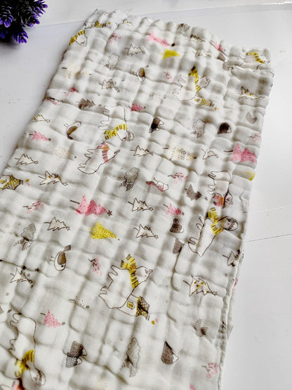 Muslin Colored Crinkled Bath Towel - Silver Grey Shade (50*100 cm) image 1
