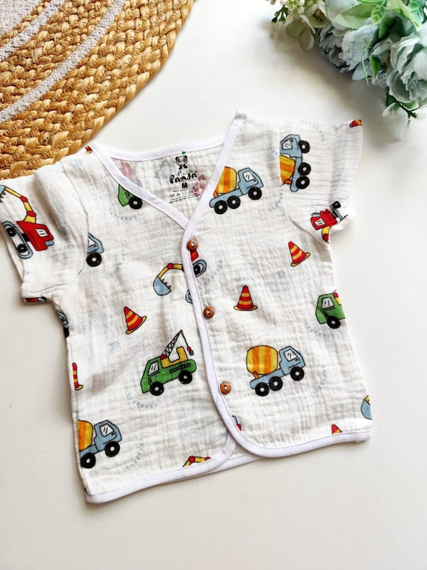 Crinkled Muslin Jablas - Construction Print