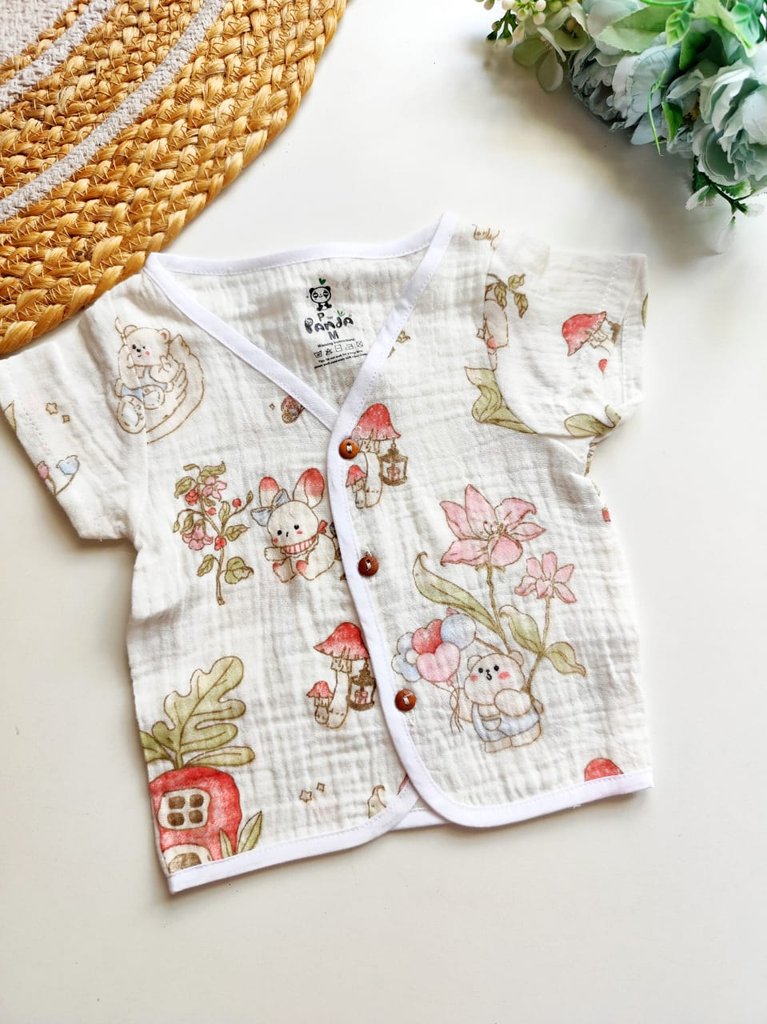 Crinkled Muslin Jablas - Enchanted Woodland