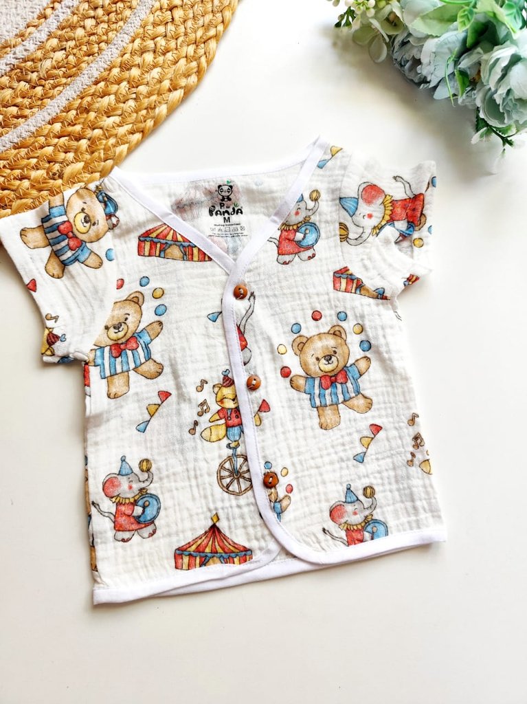 Crinkled Muslin Jablas - Circus Animals