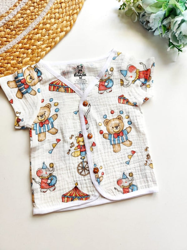 Crinkled Muslin Jablas - Circus Animals