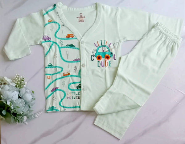 Unisex Cotton Night Suit - Lil Cool Dude Print image 0
