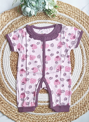 Girls Cotton Printed Romper