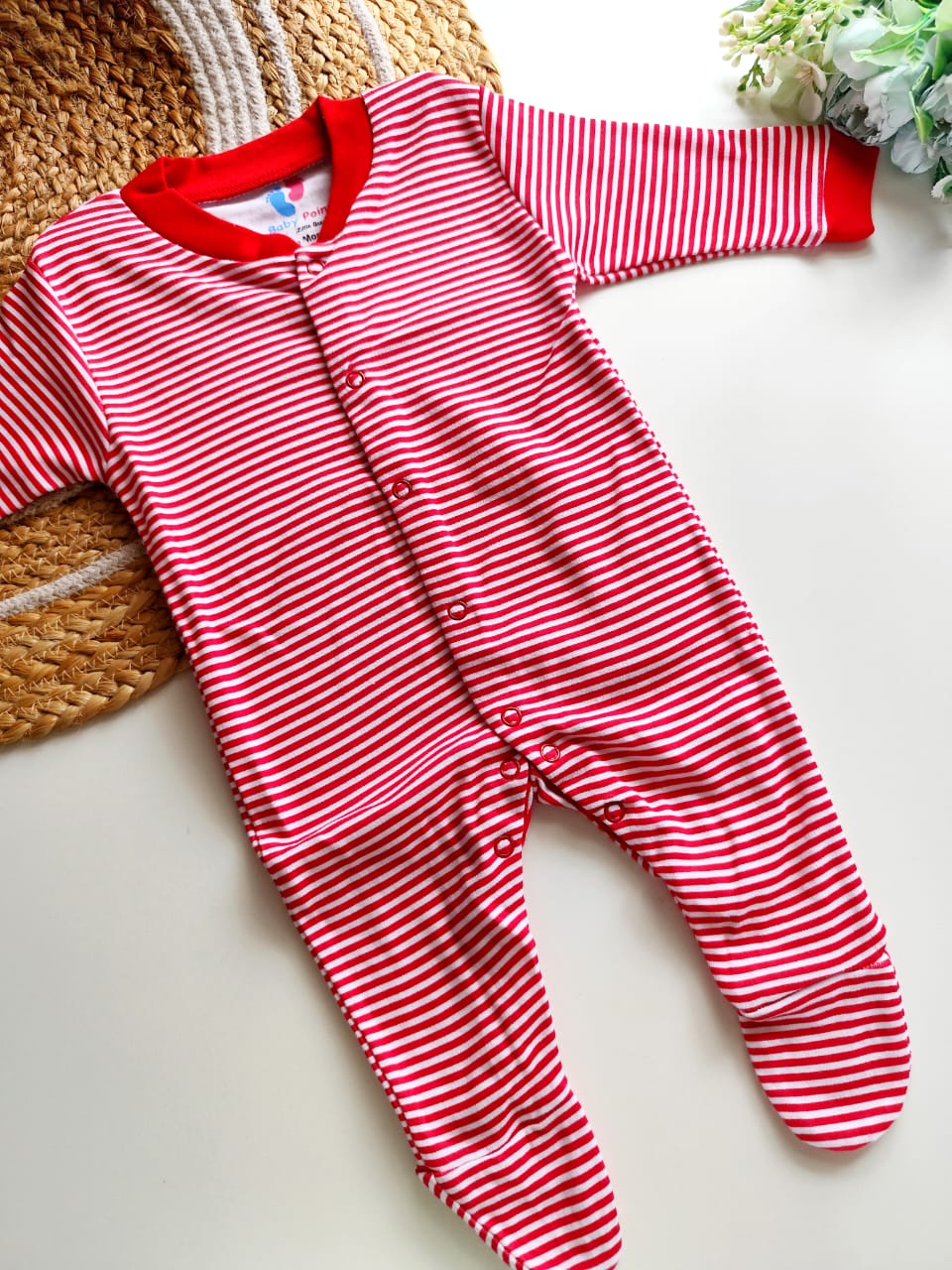 Jumpsuit - Red and White Stripes