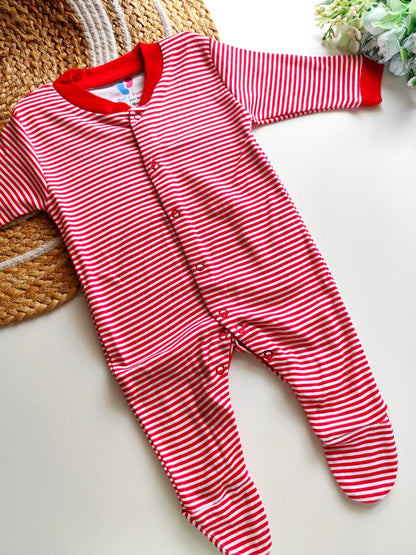 Jumpsuit - Red and White Stripes