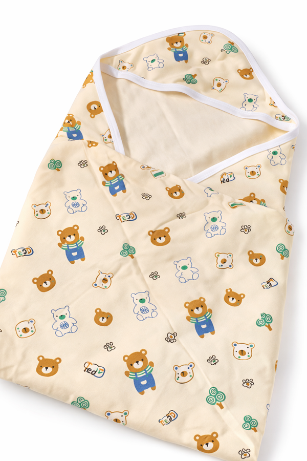 Hosiery Cotton Hooded Towel - Bear