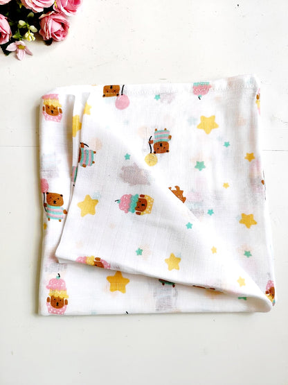 Muslin Swaddle - Bear Balloon Print image 0