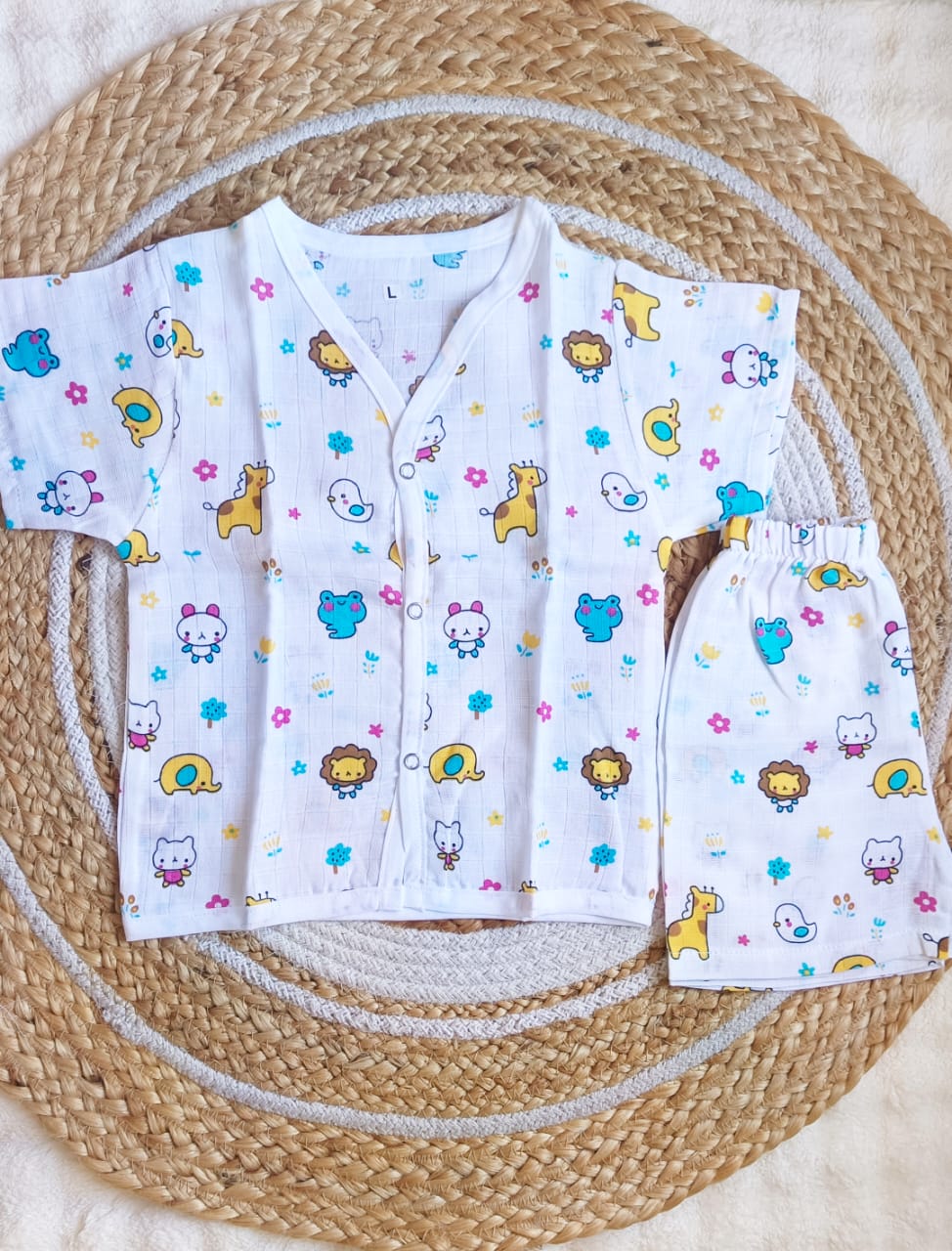 Muslin Co ord Set - Bunny Print image 0