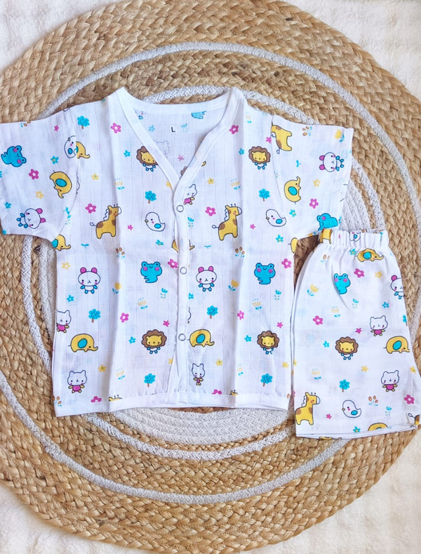 Muslin Co ord Set - Horse Print