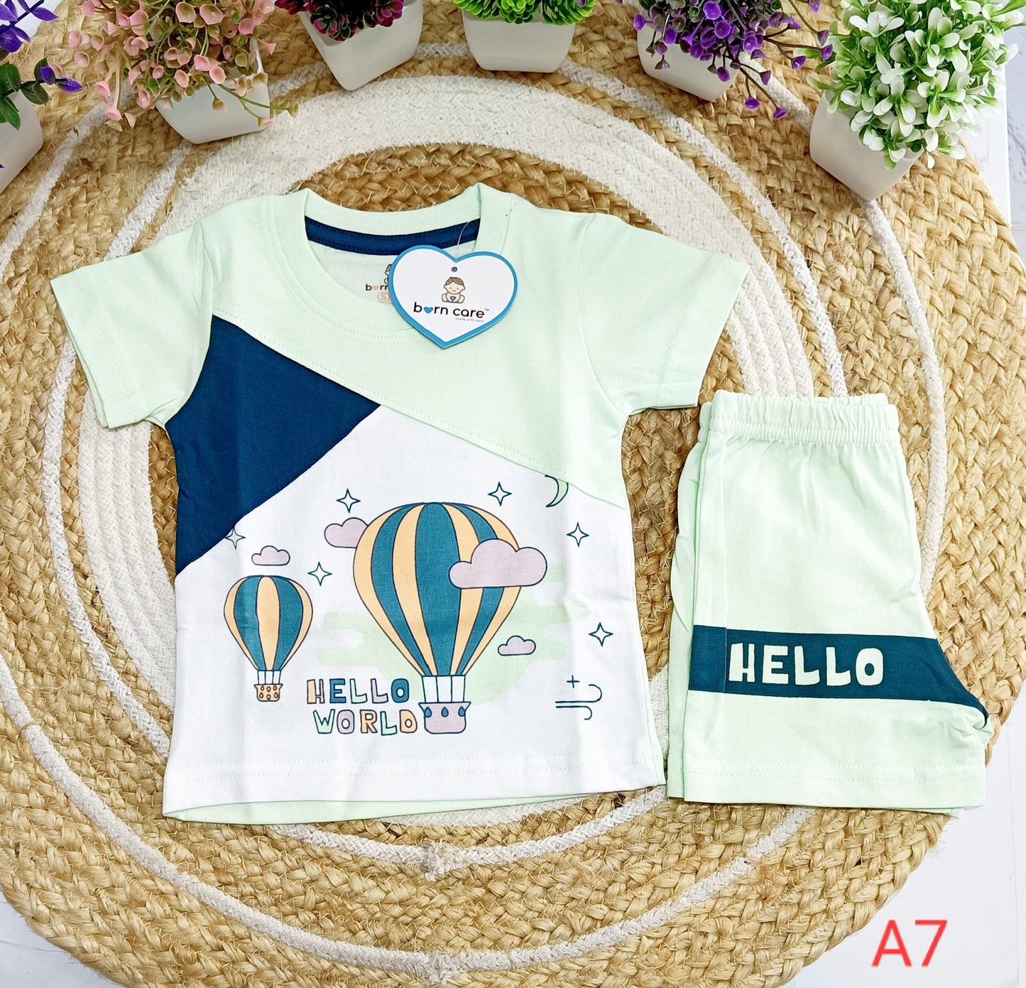 T Shirt with Trouser Set - Hot Air Balloon Print image 4